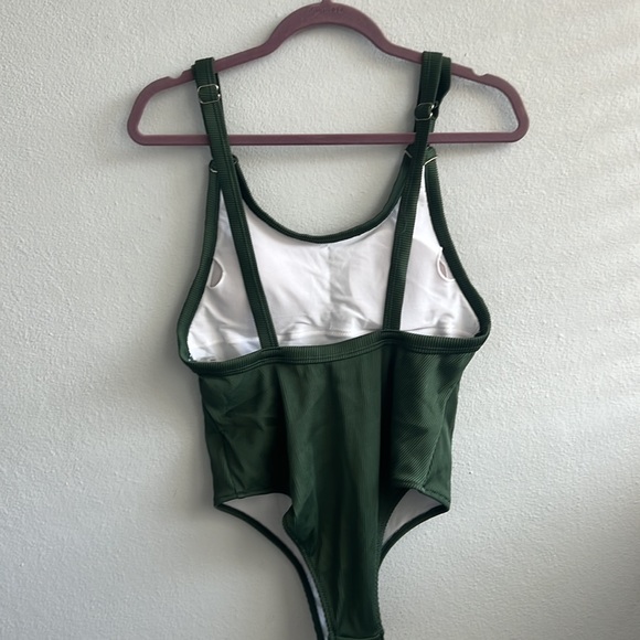 One Piece Green Bathingsuit - Picture 2 of 2